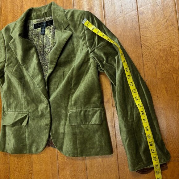apostrophe luxury is a state of mind Green Velvet Blazer Lace 12P Corporate Goth - Picture 9 of 16